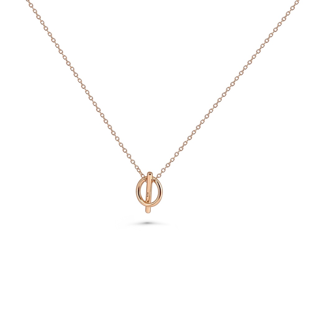 Modern Minimalist Sterling Silver Rose Gold Necklace